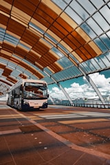 white and black bus on road during daytime