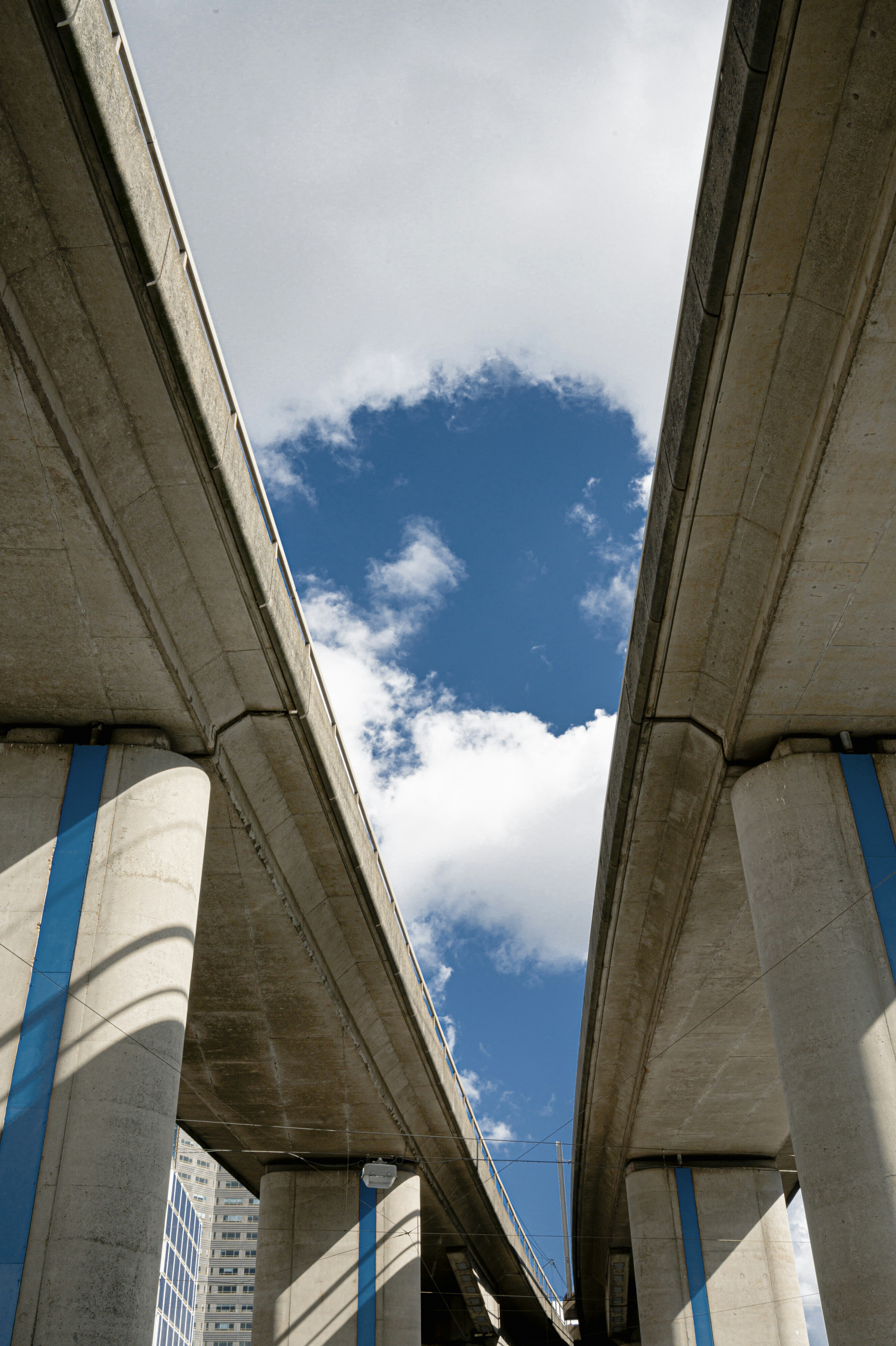 white clouds and blue sky