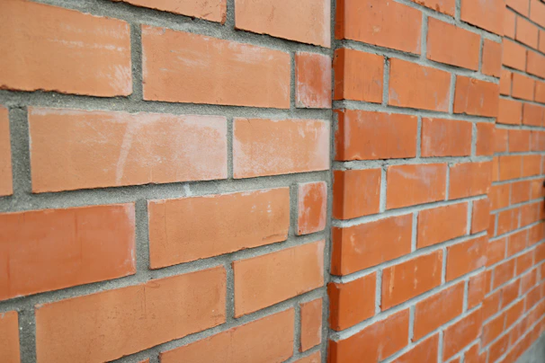 Close-up of finely crafted brickwork on a modern exterior wall