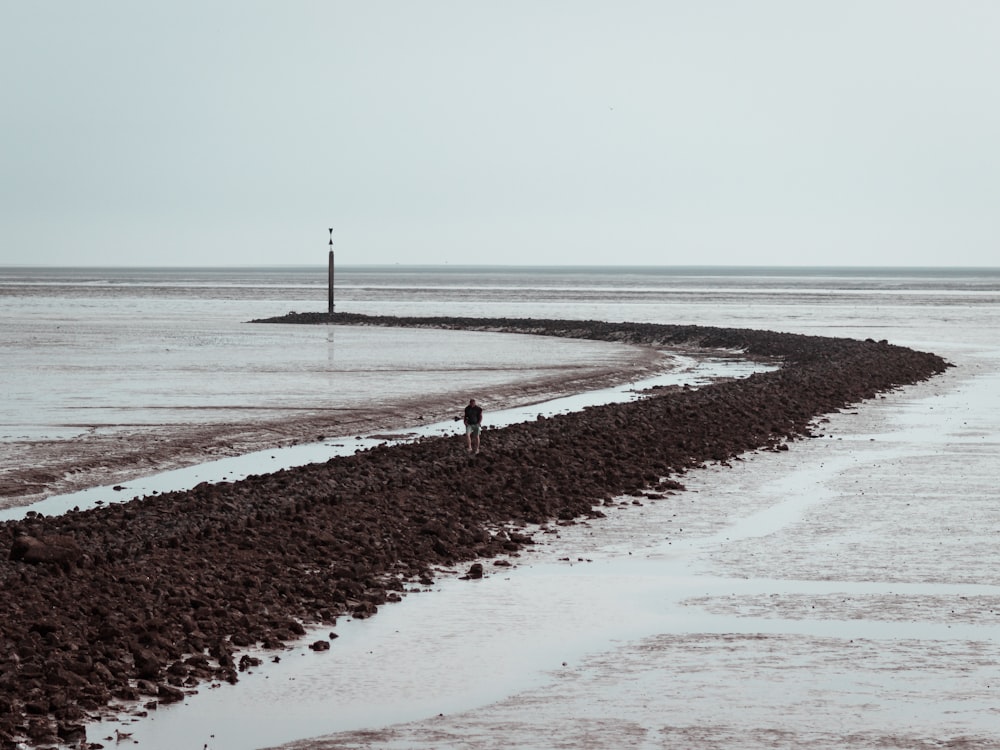 personne debout sur le bord de la mer pendant la journée