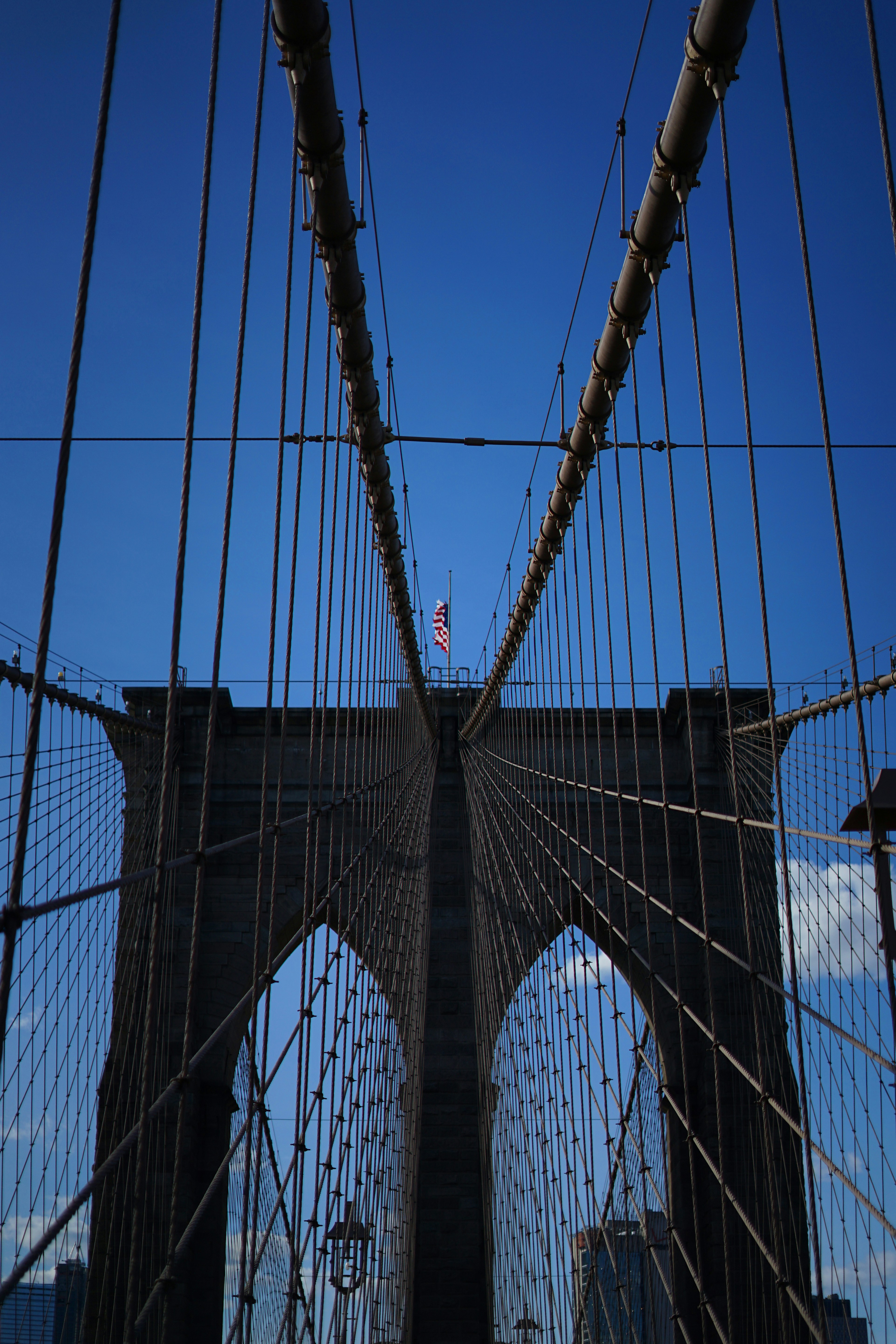 low angle photography of bridge