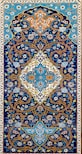 brown white and black floral textile