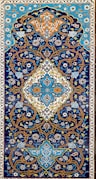 brown white and black floral textile