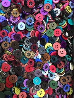 multi colored plastic round toy