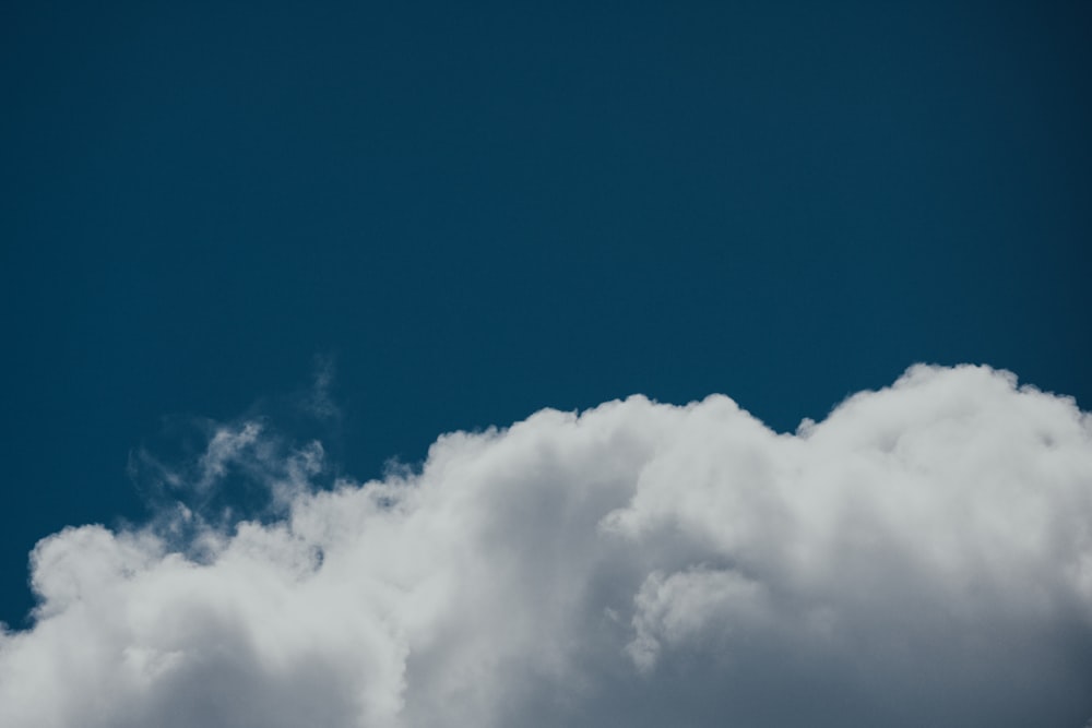 white clouds and blue sky