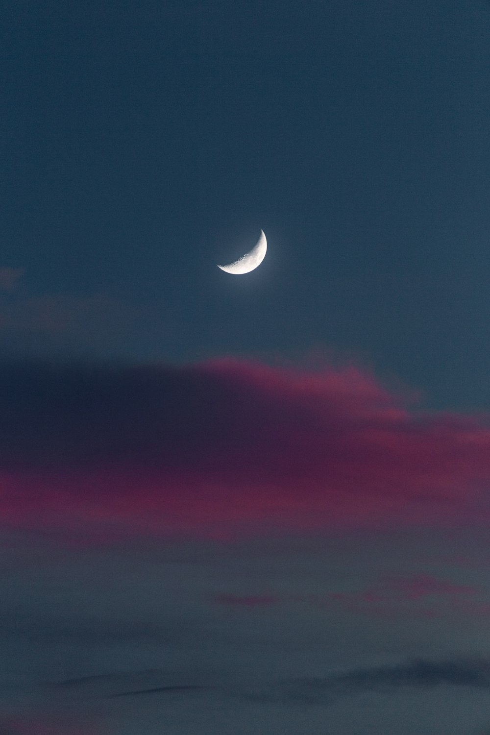 luna creciente blanca y negra