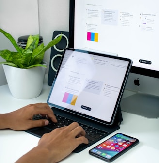 person using black and silver laptop computer