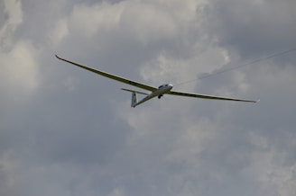 A glider soaring into the sky moments after release using a weak link from our collection.