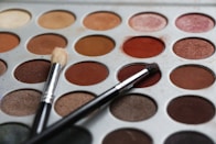 black and silver makeup brush