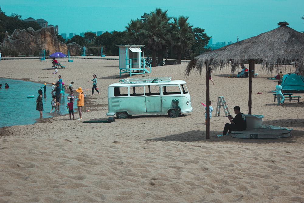 people sitting on beach chairs during daytime