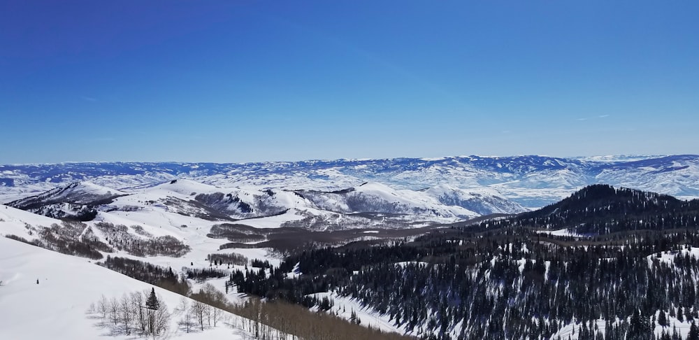 snow covered mountain under blue sky during daytime