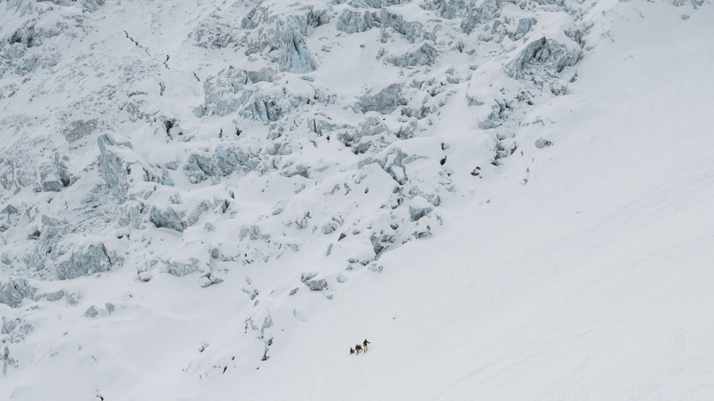 snow covered mountain during daytime