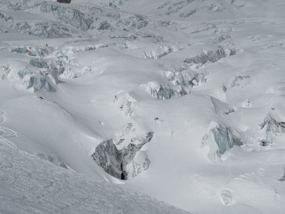 snow covered mountain during daytime