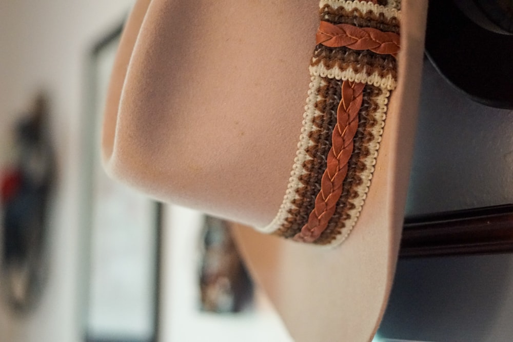 gold and red beaded bracelet