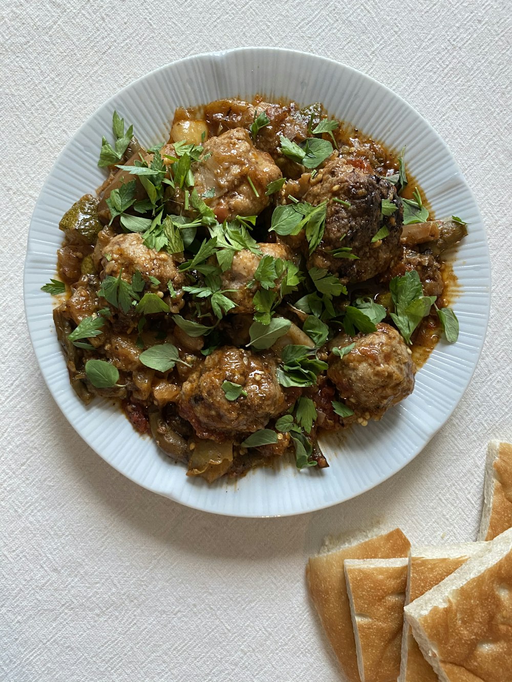 cooked food on white ceramic plate