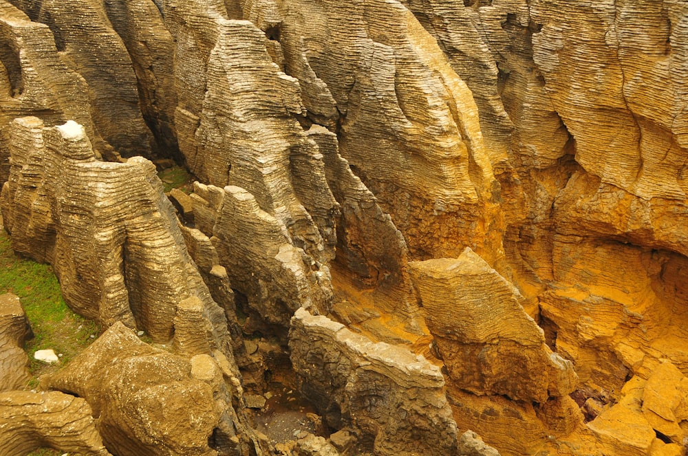 brown and gray rock formation