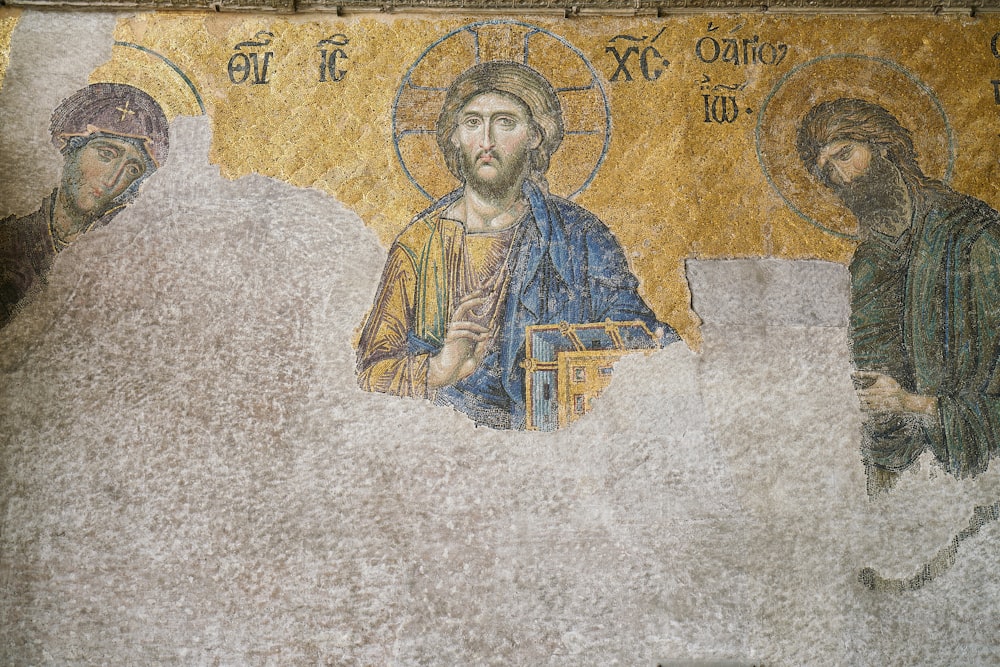 jesus christ in cross painting