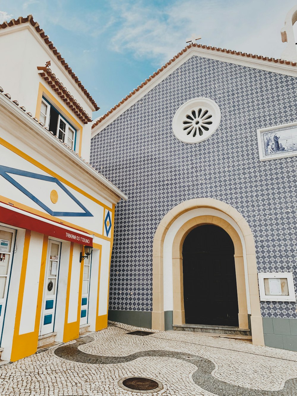 white and yellow concrete building