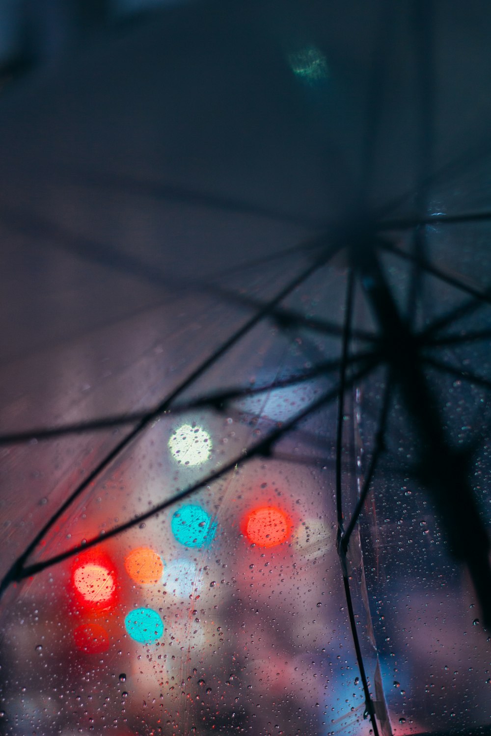 water droplets on black umbrella