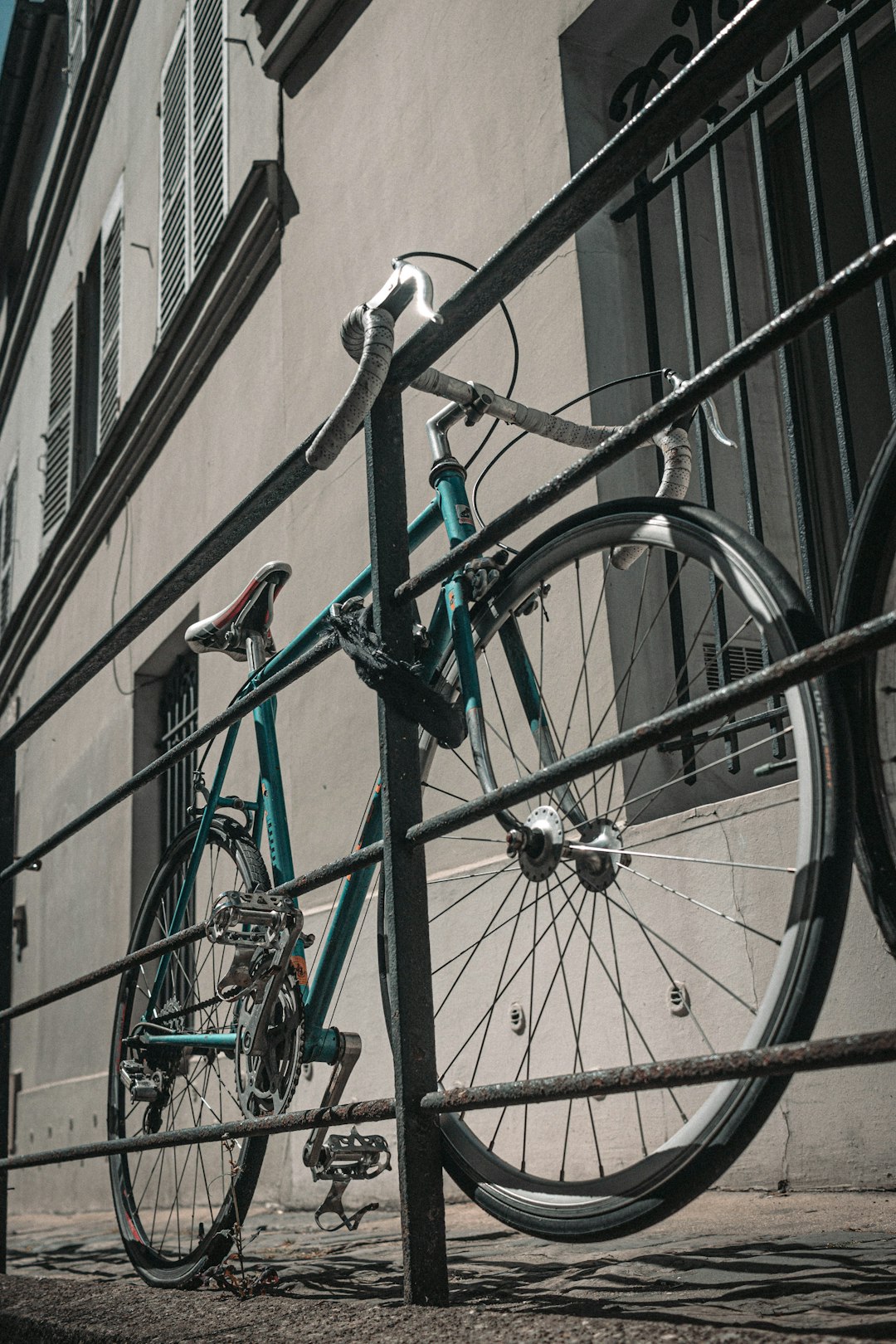 blue and black city bike