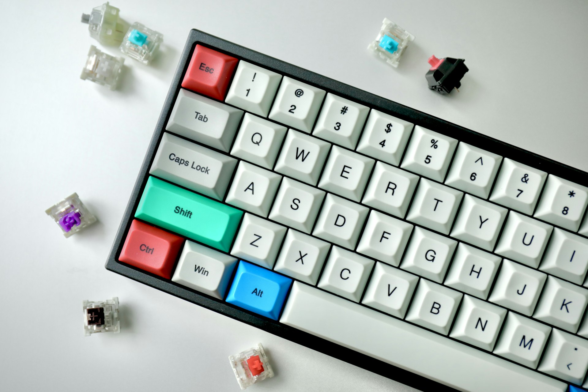 Workspace with keyboard
