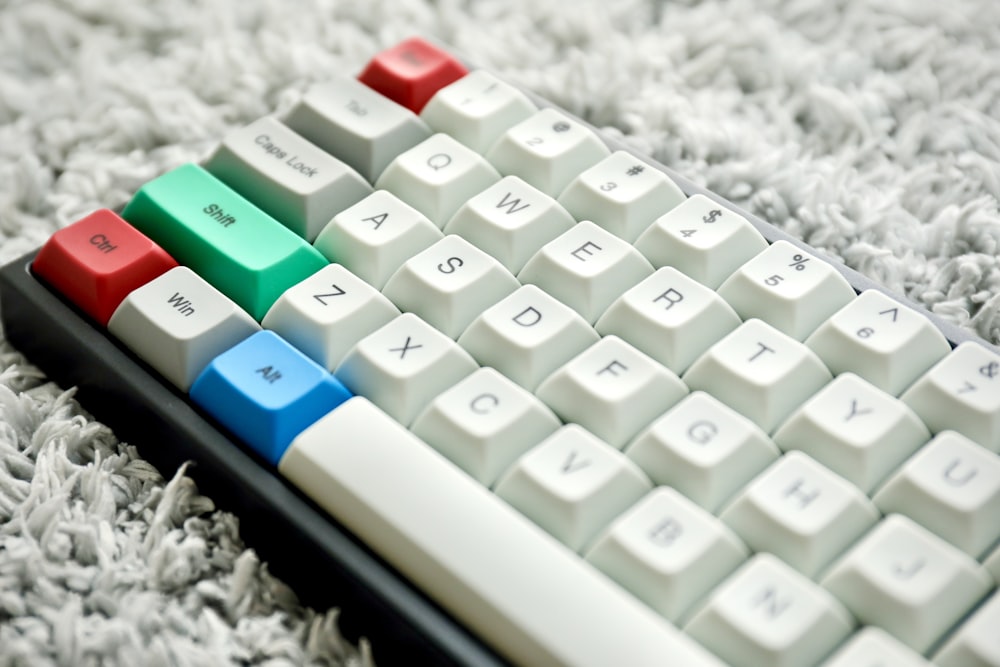 white and black computer keyboard