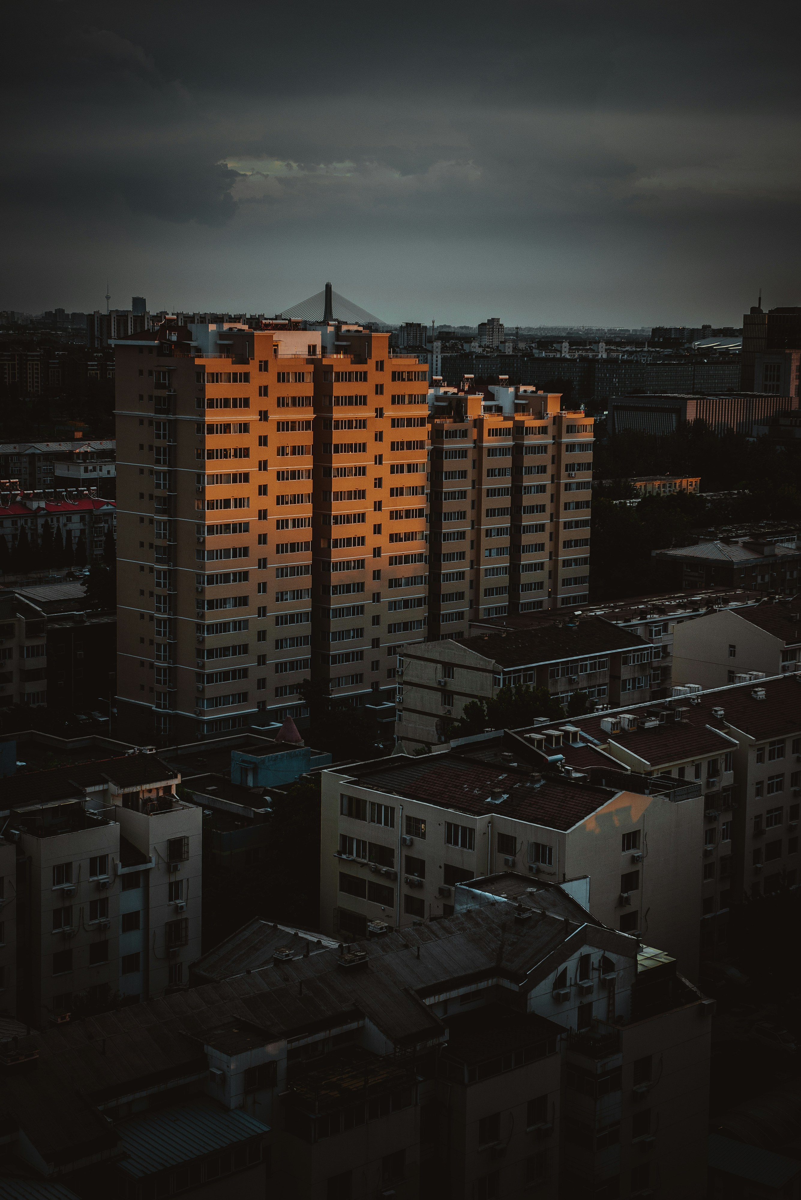 Architectural detail of the building facade