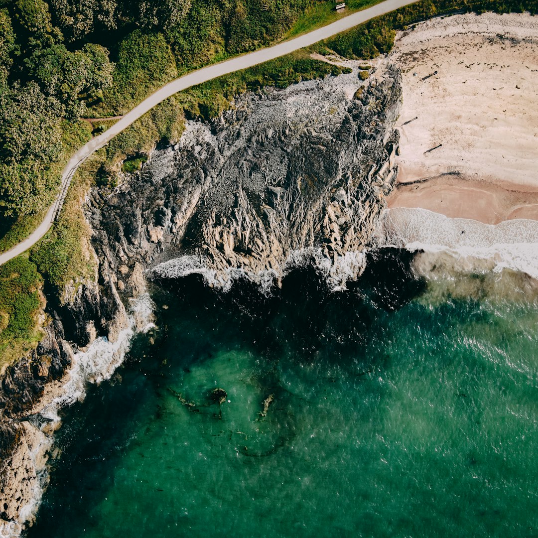 aerial view of a river