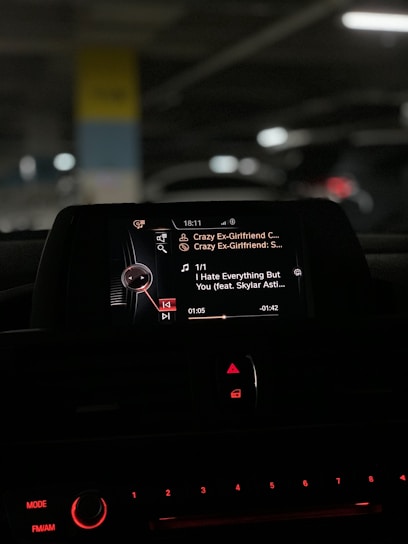 black digital device at 2