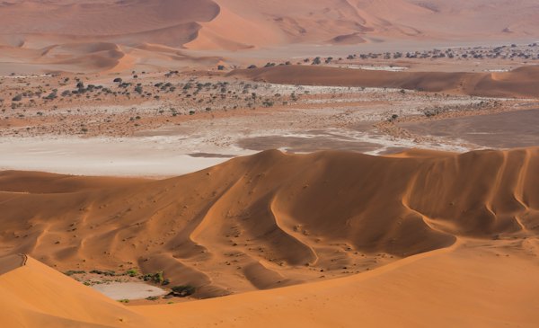 Snow covered mountain during daytime — Sossusvlei & the Namib, Namibia