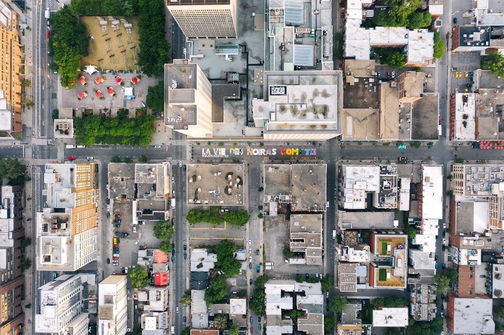 aerial view of city buildings during daytime