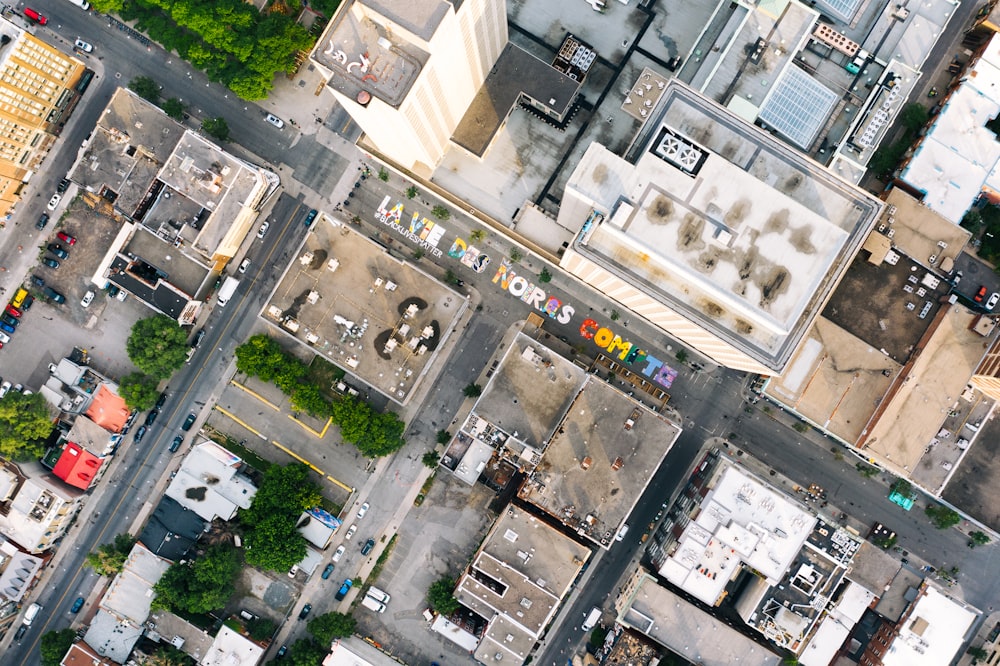 aerial view of city buildings during daytime