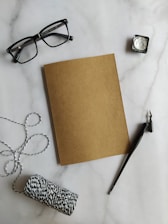 brown paper on white table