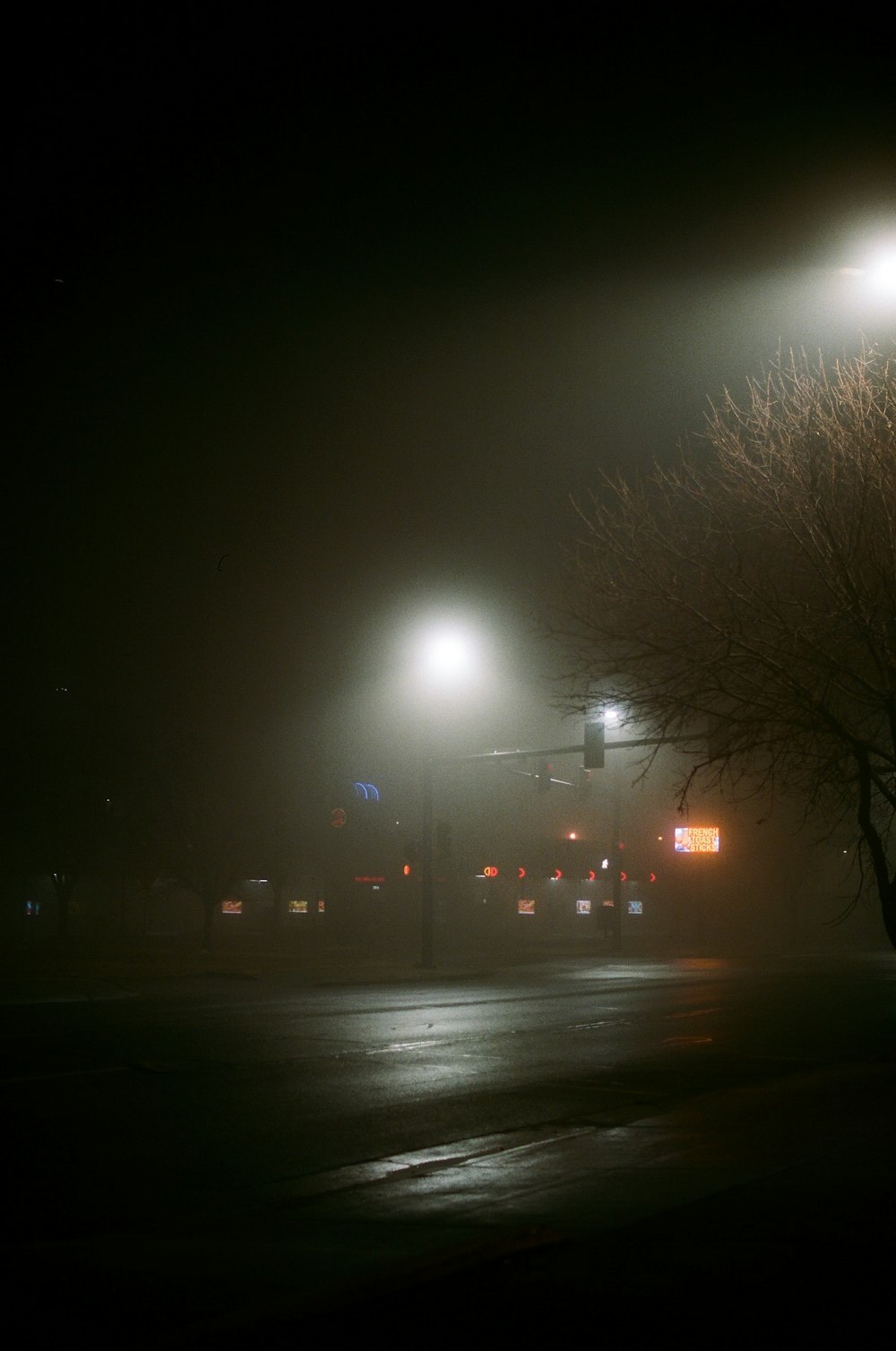 street lights turned on during night time