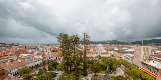 green trees near city buildings during daytime in Cuenca Ecuador