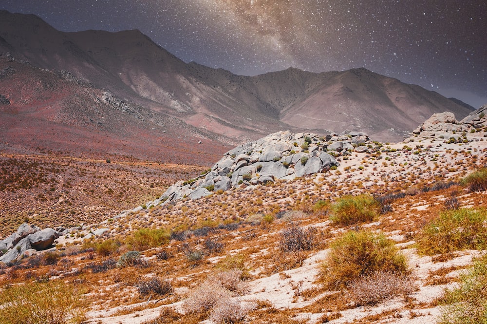 brown and gray mountain under gray sky