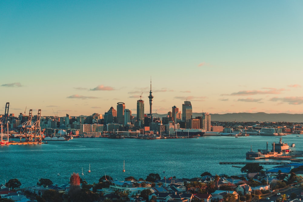 a view of a city and a body of water