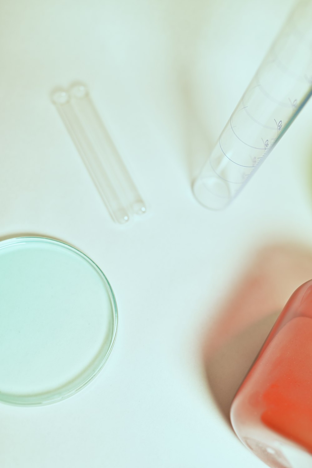 clear plastic container on white table