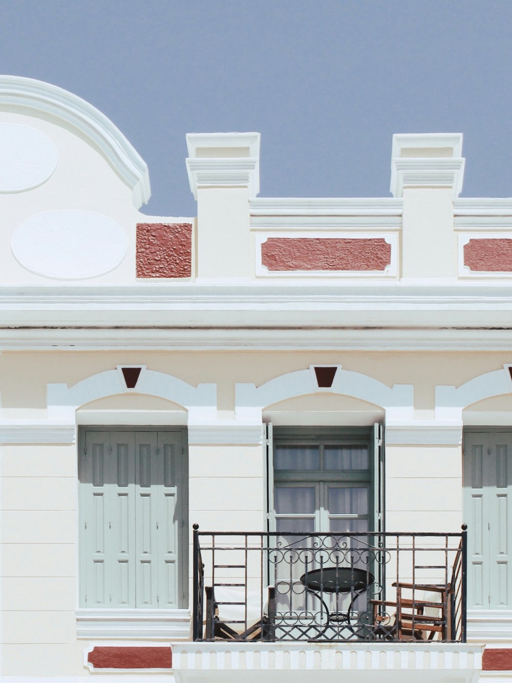 white and red concrete building