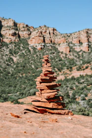 brown and gray rock formation