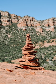 brown and gray rock formation