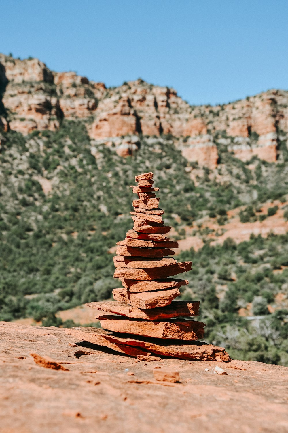 brown and gray rock formation