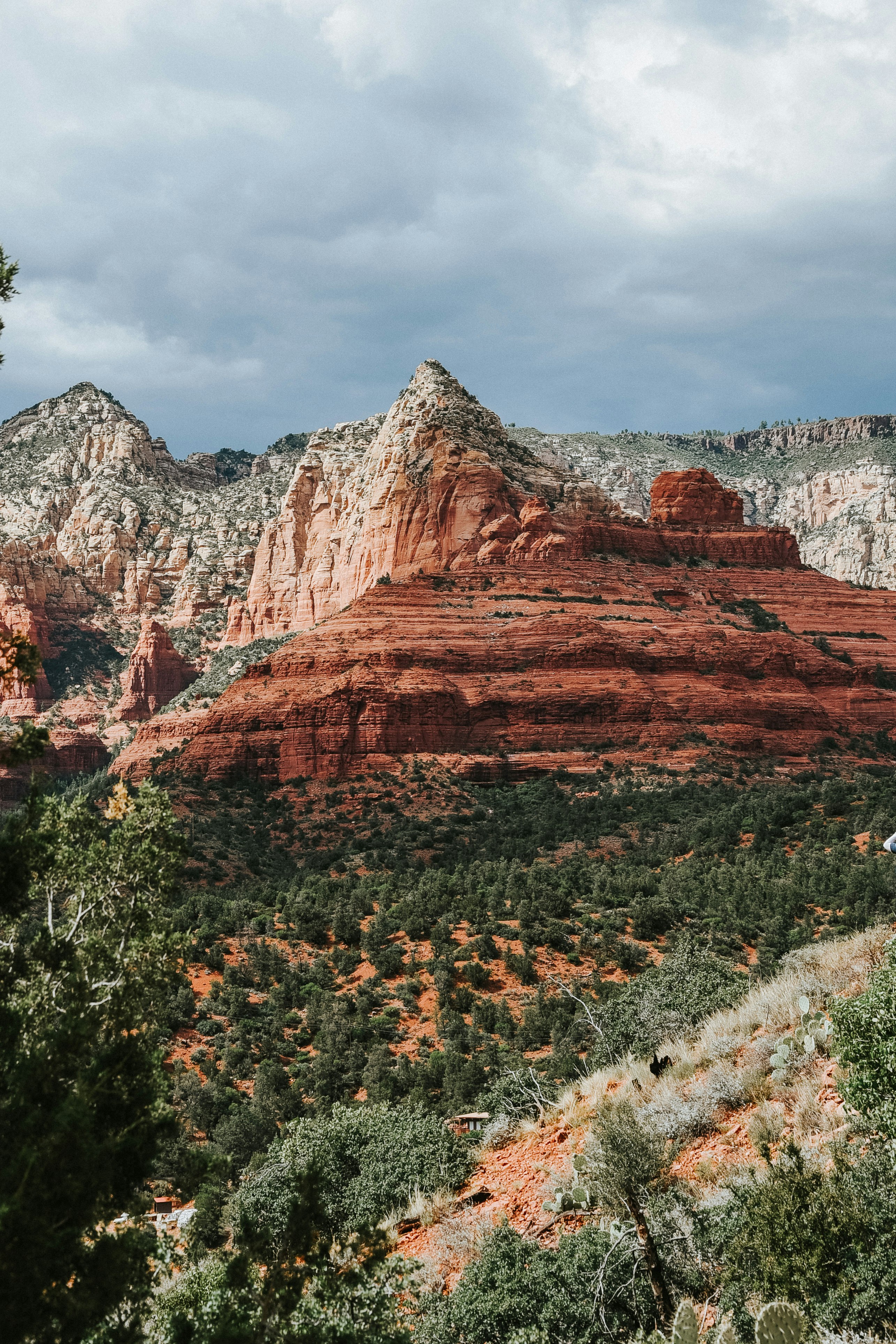 brown rocky mountain under white cloudy sky during daytime