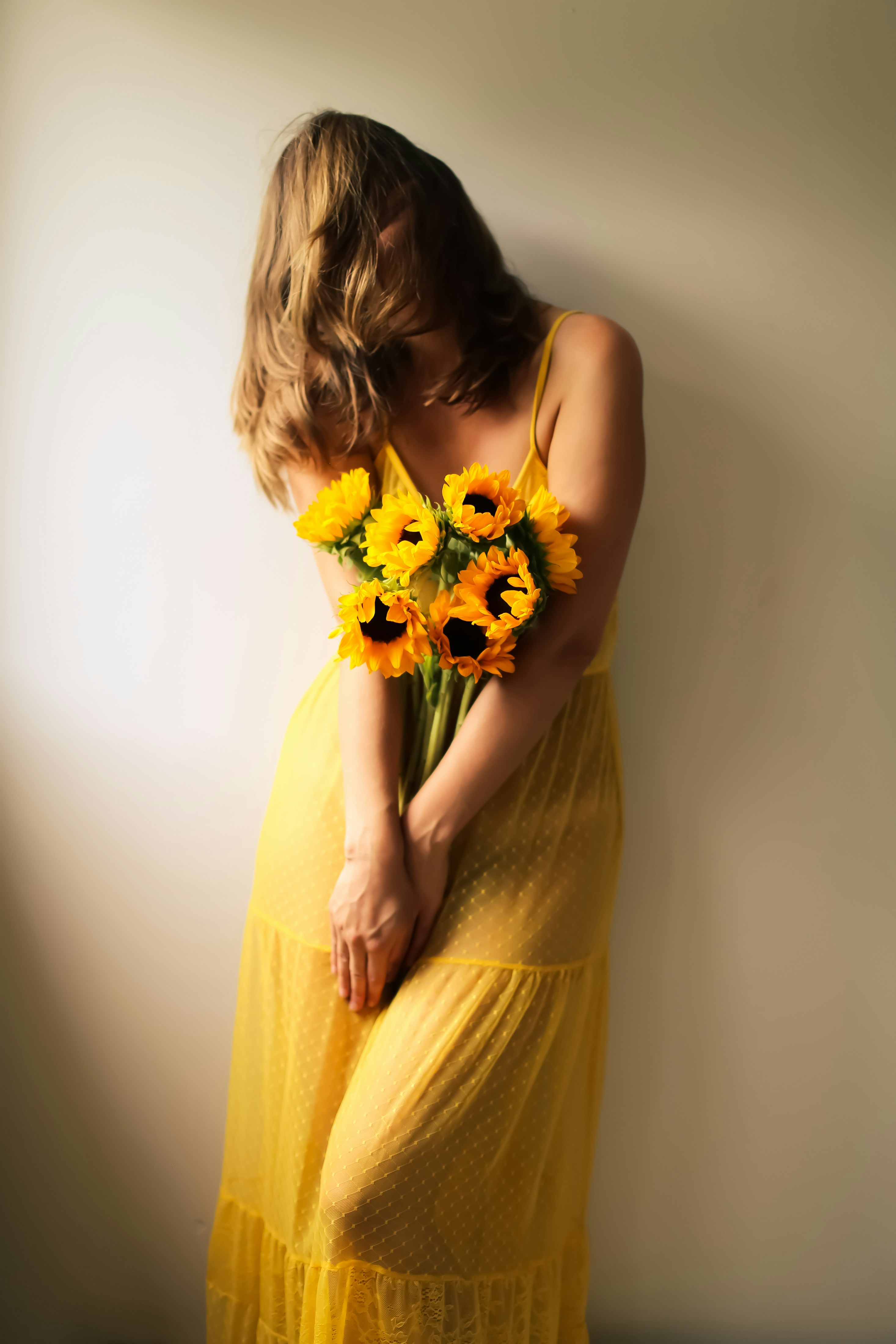 flower yellow dress