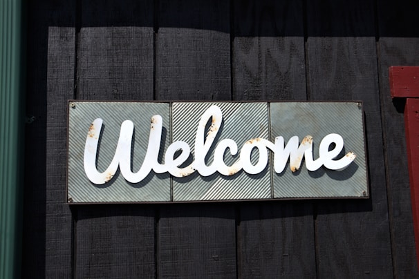 welcome sign