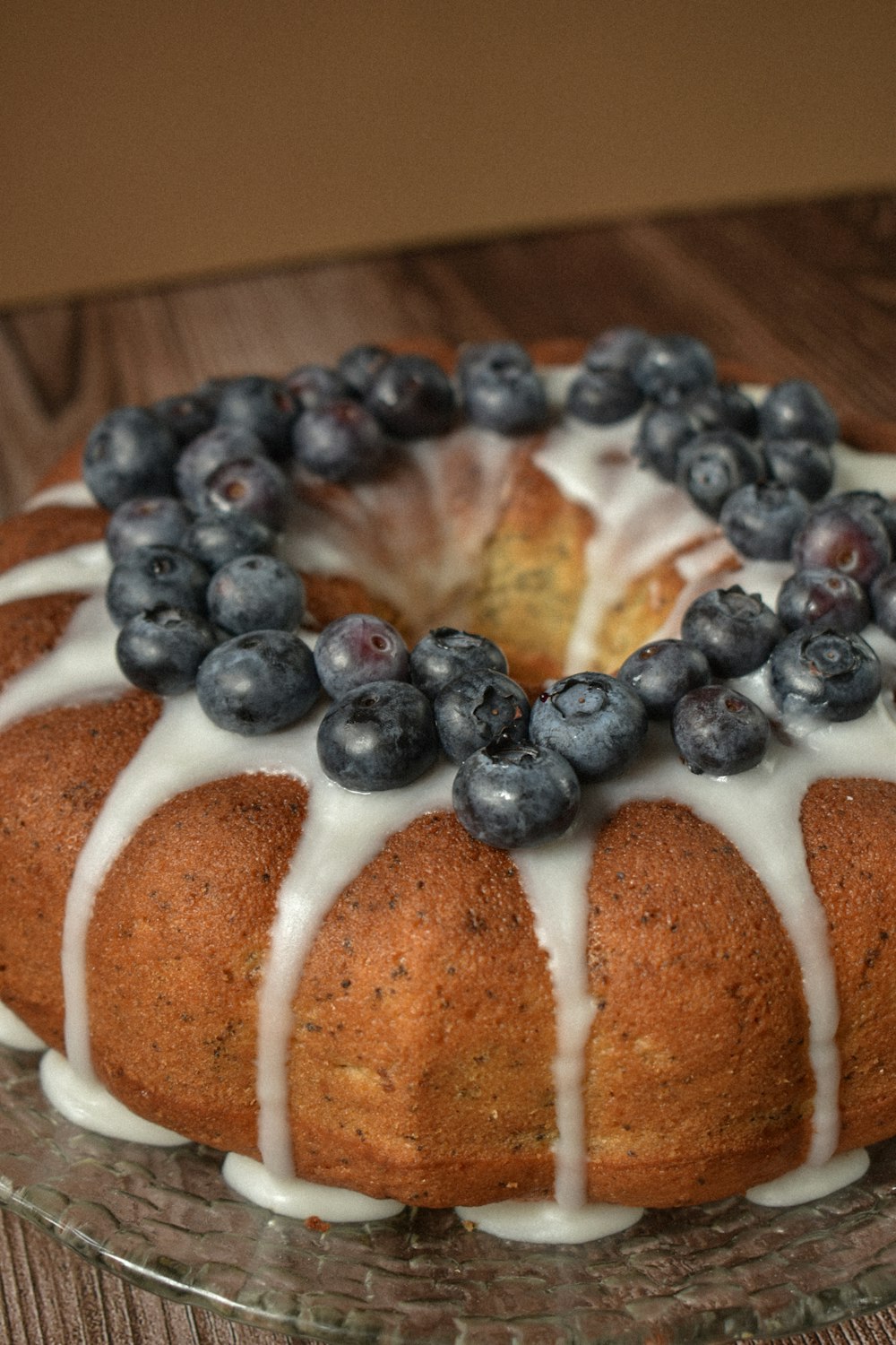 black berries on white cream