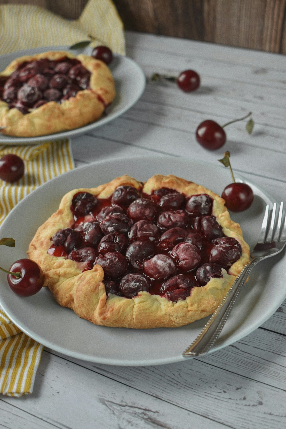 pie on white ceramic plate