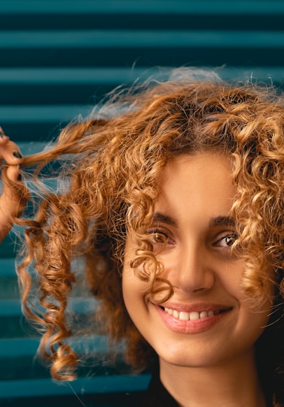 woman with blonde hair smiling