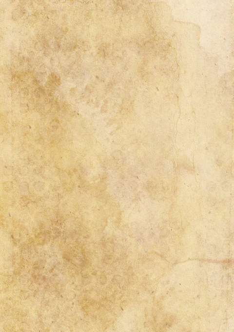 A textured sheet of aged yellow paper with subtle stains and creases