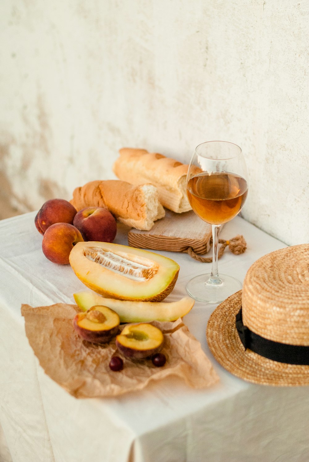 bread with sliced lemon on brown woven tray